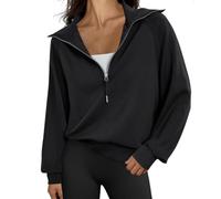 Genérico Sweatshirt for Women Quarter Half Zip Stand Neck Sweatshirt Long Sleeve Quarter Zip Hoodies Fashion Fall Dresses Tops (11,M)