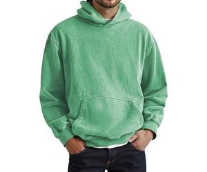 Genérico Sweatshirt Hombre - Chaqueta clásica con Capucha Lavada para un Jersey Minimalista de Color Liso con Corte Holgado para Adolescentes y Adultos (GN3 XXL)
