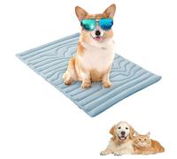 Genérico Sweet Dreamed Dog Cooling Mat, Sweet Dreamed Summer Comfortable Non-Slip Washable Double-Sided Pet Bed, Lightweight and Fold Able, Machine Washable for All Breeds & Sizes (Blue,L:48 * 28in)