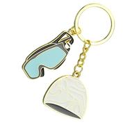 Genérico Swim Backpack Keychain - Zinc Alloy Pendant | Creative Sports Theme Bag Charm, Swimming Hat and Goggles Accessory, Souvenir Gift for Women, Car Keychain and Bag Decoration