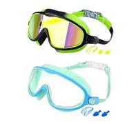 Genérico Swimming Goggles, Anti Fog UV Protection, No-Leak Soft Seal, Adjustable Strap with Nose Clip, Comfortable Swim Accessories for Pool Beach Snorkeling Summer, 6.5x2.56 inches