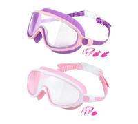 Genérico Swimming Goggles, Anti Fog UV Protection, No-Leak Soft Seal, Adjustable Strap with Nose Clip, Comfortable Swim Accessories for Pool Beach Snorkeling Summer, 6.5x2.56 inches