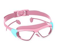 Genérico Swimming Goggles Kids,with Earplugs Girls Swim Goggles - Anti-fog UV-proof Non-slip Leak-proof Large Frame Waterproof for 2-14 Years Old Youth Boy Girl Sports Snorkeling Beach