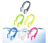 Genérico Swimming Nose Clips - 6 Piece Waterproof Silicone Set, Non-Slip Anti-Choke Breathing Guard, Soft Training Plugs | Comfort Fit Underwater Protector For Kids Adults Surfing Diving Pool