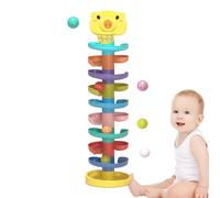Genérico Swirling Ball Tower - Stackable Ramp Toy Durable Educational Run System Creative Learning Development Set | Kids Stem Activity Fun Logic Motor Skills Building Game