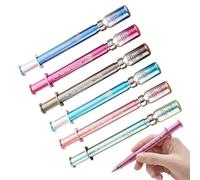 Genérico Syringe Pen - Novelty Smooth Writing, Funny Gel Ink, Medical Themed Stationery, Liquid Motion Visual Effect, Office Business School Supply, Black 0.38mm Tip For Taking Notes Drawing