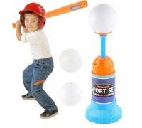 Genérico T Ball Set Toys For Kids | T Ball Sets for Kids W/ 3 Large Balls - Auto Baall Launcher, Outdoor Outside Sports Tees Baall Set Toys 3+ Year Old Boys Kiids