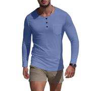 Genérico T-Shirt de Deporte Manga Larga Camisetas Ropa Hombre Verano de Verano Compresion Camiseta Deporte Trekking Camiseta Tenis Hombre Azul XL