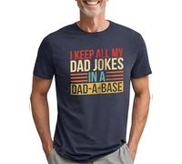 Genérico T-Shirt Homem - Camiseta Personalizada Hombre Camisas de papá para Hombres Guardo Todos mis Chistes de papá en una Camisa de papá Camisa de papá para papá