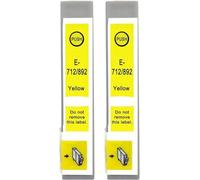 Genérico T0714/T0894 Cartucho de Tinta Reemplaza C13T07144012/C13T08944011 Compatible para Stylus SX400 SX510W BX610FW SX200 DX4400 SX100 SX218 SX515W DX9400F BX600FW SX415 SX610FW DX8400 (2Amarillo)