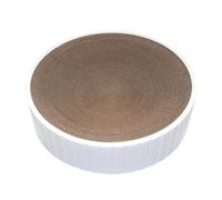 Genérico Tabla rascadora de cartón Corrugado con Forma Cuenco for Gatos, Resistente a arañazos, for sofá, Cama(S White)