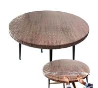 Genérico Table Cover, Round Table Protector, 40 Inches Clear Oil Resistant, Elastic Fit Tabletop Shield for Home, Dorm, Apartment, Kitchen, Garden, Cafe, Indoor and Outdoor Use, Transparent