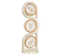 Genérico Table Fan | 3-Head 5-Mode Adjustable Quiet,Personal Cooling Bedside Fan | for Home Bedroom Living Room Office Dorm Travel Outdoor Camping Fishing Picnic Beach