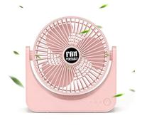 Genérico Table Fan - Quiet Rechargeable Battery Operated Adjustable | Personal Cooling Desktop Fan | for Bedroom Living Room Office School Dorm Outdoor Travel Camping Fishing Summer