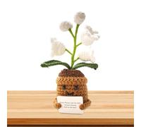 Genérico Table Lamp - 2.36×6.30in desk lamp, Lightweight Lily Flower Table Lamp, wool Cute Flower Desk Decor | Portable Lily of The Valley Floral Tabletop Lamps for Bedroom, Living Room, Children'