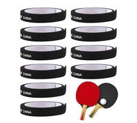 Genérico Table Tennis Edge Tape, Paddle Protection Tape, 10x 9mm Black Tapes with Shock Resistant Material, Racket Edges Guard, Edge Tapes with Durable Design, for Competition Training Match Use