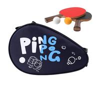 Genérico Table Tennis Paddle Case - EVA Hard Shell 30x20x5cm | Waterproof Protective Carrier | Shockproof Portable Bat Cover Ball Compartment For Equipment Accessories Gym Sports Athlete Men Women
