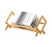 Generico Table Top Bookshelf, Wooden Tabletop Organizer, 40 x 25 x 26 cm, Storage Display Rack, Bookcase, No Slip Storage Shelf, Ideal for Cds Journals Documents Books Bedroom