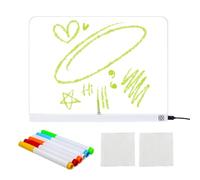 Genérico Tablero de Dibujo LED - Tablero de Notas LED | Tableta borrable, | Pizarra Acrílica De Borrado En Seco De 13,7x10 Pulgadas, Almohadilla De Dibujo Para Niños Y Niñas, Bocetos, Escritura, Colore