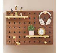 Genérico Tablero De Madera Perforado, Organizador De Pared Modular, Panel Perforado para Herramientas Y Adornos, Tablero De Bricolaje De 2 Mm, Fácil Montaje