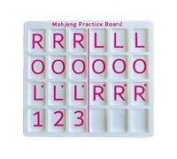 Genérico Tablero de Mahjong | con Juego de fichas de 24 Ranuras - Tablero de práctica Compacto para Amantes del Mahjong - para Viajes, en Piscina, Familia, Principiantes,