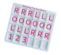 Genérico Tablero de Mahjong Individual | Fichas con 24 Ranuras,Tablero de práctica Compacto para Amantes del Mahjong,para Viajes, en Piscina, Familia, Principiantes,