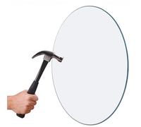 Genérico Tablero De Mesa De Vidrio Transparente 70/80/90cm, Panel Circular De Cristal Templado, Superficie De Mesa De Repuesto Impermeable para Mesas Comedor(65cm(25.59in))