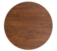 Genérico Tablero de Mesa Redonda Madera de Roble marrón Oscuro Ø30x1,5cm,Accesorios para mesas,Tableros para mesas-342965