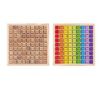 Genérico Tablero de multiplicación de madera - Juguete de aprendizaje de matemáticas, juego de números | Kit educativo de aprendizaje de matemáticas, accesorio de práctica de tablas de multiplicar,