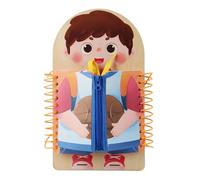Genérico Tablero de Vestir - Tablero de Habilidades Básicas - Juguete de Madera Portátil para Aprender a Cerrar Cremalleras, Atar Cordones y Abrochar para Casa Preescolar y