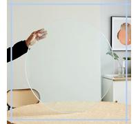 Genérico Tablero De Vidrio Templado Transparente, Tablero de Mesa Repuesto para Mesas De Comedor, Mesas De Café O Mesas De Jardín, Cristal Templado Redondo(50cm/20in)