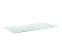 Genérico Tablero Mesa diseño mármol Vidrio Templado Blanco 100x50 cm 6mm,Accesorios para mesas,Tableros para mesas-322258