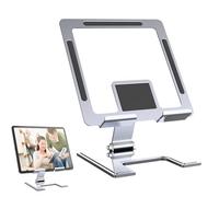Genérico Tablet Display Stand, Foldable Mobile Holder, 6.69x6.1x0.98in Adjustable Computer Support Bracket, Lightweight Stable Structure for Business Desk, Classes, Video Calls