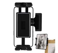 Generico Tablet Holder, Portable Clamp Stand, Adjustable Viewing Angle Arm, Strong Phone Tablet Mount, Stable Desk Accessory for Reading, Streaming, Travel, Bedside, Black