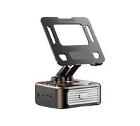 Genérico Tablet Holder Stand - 360 Degree Rotating Desk Mount Speaker Slot for Viewing | Adjustable Device with Support Bracket, Angle Display Dock for Kitchen Office Bedside Counter Car