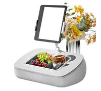 Genérico Tablet Pillow Stand with Rotating Snack Bowl, 360 Degree Foldable Tablet Pillow Holder, Built-In Snack Bowl | Hands Free Phone Stand for 4.7-13 Inch Devices, Travel Commute Indoor Outdoor