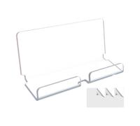 Genérico Tablet Wall Mount - Acrylic Stand for Smartphone Use | Transparent 18x3.4x9.4cm Size, Compact Holder Design, Purpose Accessory for Home, Office, Restaurant, Store, Hotel, Hospital