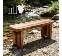Genérico Taburete Auxiliar de Madera Natural, Banco Estrecho sin Respaldo para Pasillo Sala y Recibidor, Otomana Rústica de Diseño Escandinavo para Casa 60cm a 150cm(L80xW20xH15cm)