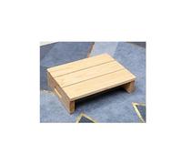 Genérico Taburete con escalón de Madera Maciza for Adultos: escalones Antideslizantes for Interiores y Exteriores. Ayuda de Movilidad portátil for Camas Altas, baños y Puertas(Light Wood,90x30x15cm)