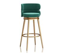 Genérico Taburete de Bar Giratorio de Terciopelo, Altura de mostrador 65 cm, Taburete de Cocina de Respaldo bajo, Elegante Taburete Verde para Isla de Cocina, Silla giratoria Moderna, Asiento de Come