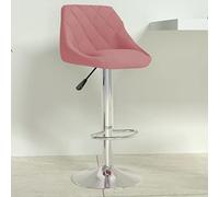 Genérico Taburete de Cocina de Terciopelo Rosa,Taburetes de cocina-335299
