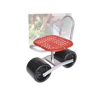 Genérico Taburete De Jardinería Resistente,Carrito Jardín Giratorio 360° con Asiento For Plantar Césped Y Trabajar En El(Red)