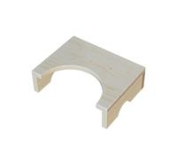 Genérico Taburete de Madera Maciza, Taburete de Inodoro, reposapiés Antideslizante Extra Ancho Debajo del Escritorio for baño, Oficina, hogar y Juegos(Beige,40x30x17cm)
