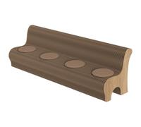 Genérico Taburete de Papel Plegable, Banco de Papel Kraft con Respaldo y Cojín Redondo, Asiento de Papel Ideal para la Escuela, Tienda, Sala y Comedor