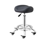 Genérico Taburete De Silla De Montar,Silla Elevadora Giratoria 360°,Silla Salón con Poleas Bloqueables,for Peluquería,Oficina En Casa,Altura Ajustable(Black)