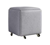 Genérico Taburete otomano 5 en 1, Banco otomano Cuadrado, reposapiés con Ruedas giratorias, for Sala de Estar, Comedor, Dormitorio y Espacios pequeños.(Color 5,45x45cm)