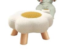 Genérico Taburete Otomano de Flor - Puff Bonito | Reposapiés para Sofá | para Interior Dormitorio Habitación Guardería Sala De Juegos Entrada Sofá Debajo del Escritorio Apartamento