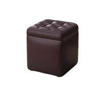 Genérico Taburete Otomano Pequeño con Reposapiés De Almacenamiento Cuero, For Sala Estar, Dormitorio(Color3)