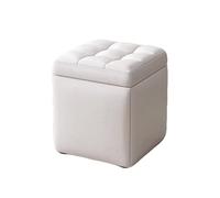 Genérico Taburete Otomano Pequeño con Reposapiés De Almacenamiento Cuero, For Sala Estar, Dormitorio(Color5)