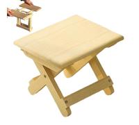 Generico Taburete plegable para cargas pesadas -, taburete escalonado de madera, mesa cuadrada compacta portátil para exteriores | Taburetes plegables para exteriores impermeables a prueba de arañazos